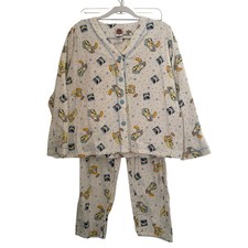Vintage Looney Tunes 2001 Tweety Bird Cotton Flannel Pajama Set Womens Large