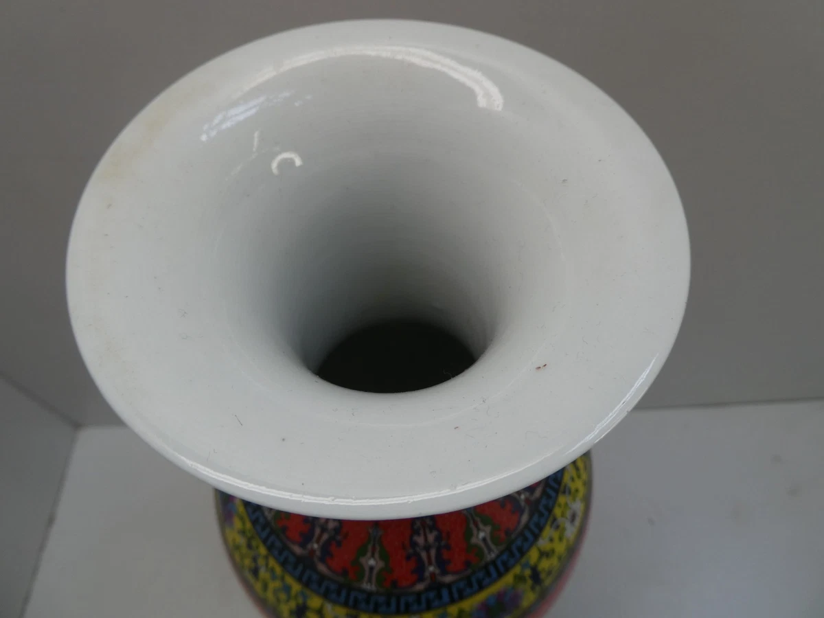 CHINESE RED PAINTED POTTERY CERAMIC VASE XINYUXUAN JINGDEZHEN XINYU TAOCI