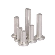 Metric M3 304 Stainless Steel Flat Head Solid Rivet GB109 High Quality Silver ！