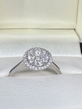 Engagement Ring 0.59ct brand new boxed Natural Diamond Brilliant Shaped Cluster 