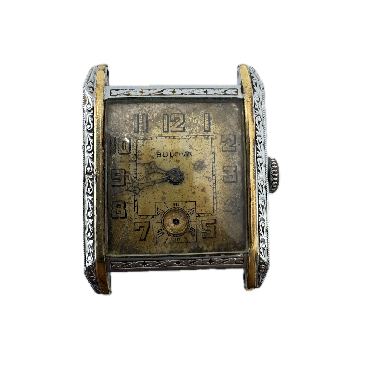 Vintage 26mm Bulova Brunswick Men's Mechanical Wristwatch 10 AL Swiss Gold Tone