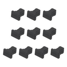 10pcs SC Fiber Optic Coupler Dust Caps for SC Female Fiber Connector, Black