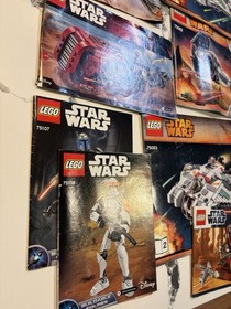 Lego Star Wars Lot of  Instructions Vintage. 75249, 75053, 75082, Rebels No Lego