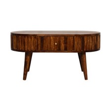 Stripe 2 Drawer Chestnut Coffee Table