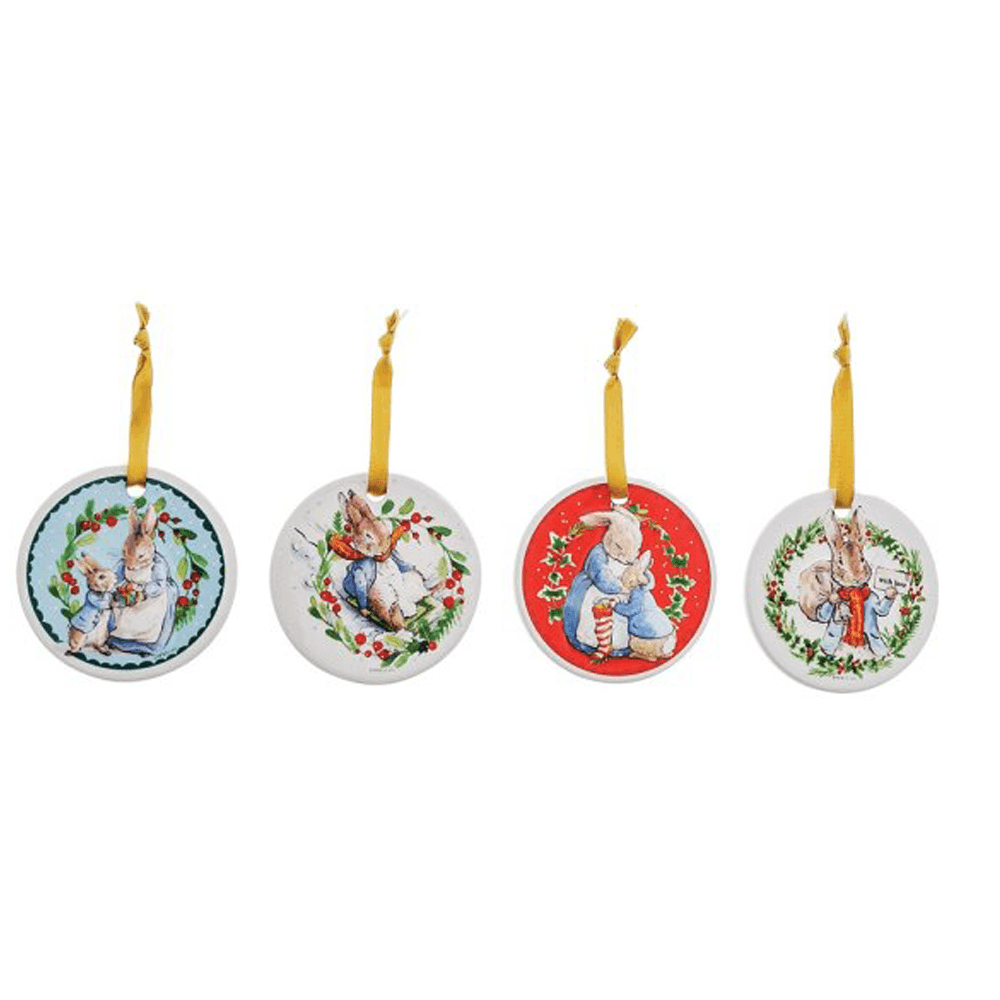 Beatrix Potter Peter Rabbit Hanging Ornaments - Set Of Four A30499
