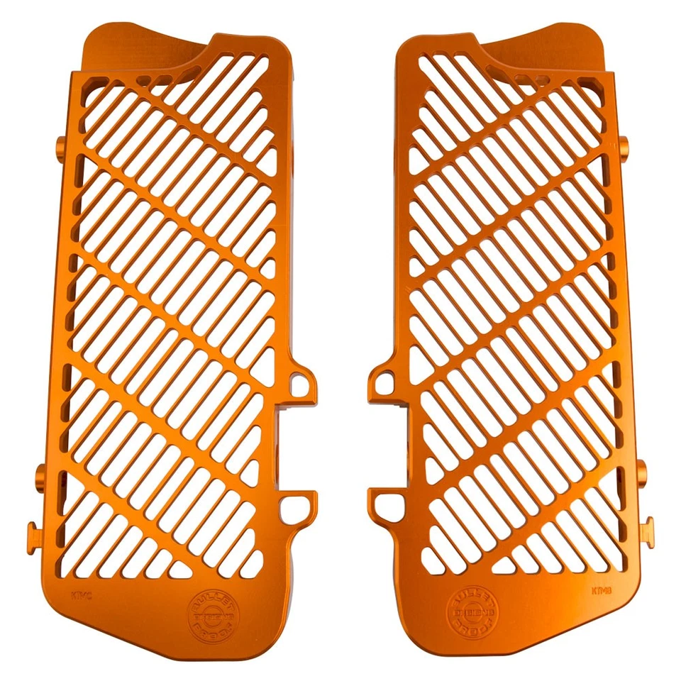 Bullet Proof Designs Radiator Guards Orange For HUSQVARNA FE 250 2014-2016 - Image 2 of 3