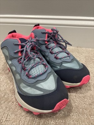 Merrell Shoes Moab Speed Mid Hiking Sneakers Pink Blue Waterproof Women s Size 6