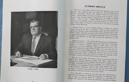 1972 Hell in Harlan County - Coal War UMW union organizer SIGNED memoir 1st Ed. - Foto 5 di 8