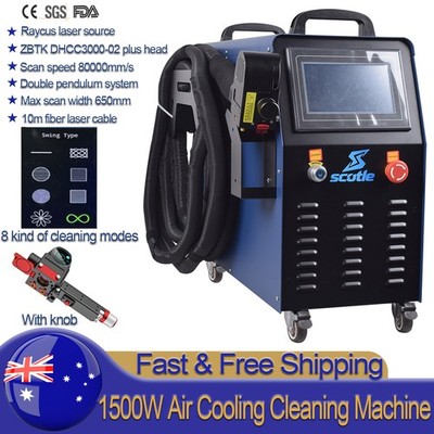 Raycus 1500W Laser Cleaning Machine Remove for Rust Paint Oil Metal With Knob AU