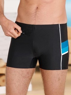 Herren Badehose Bademode Unterteil Badepants Dehnbund Schwarz Gr. 6 Neu