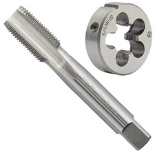3/4"-16 UNF HSS Tap And Die Set, 3/4 x 16 UNF Machine Thread Tap And Round Th...
