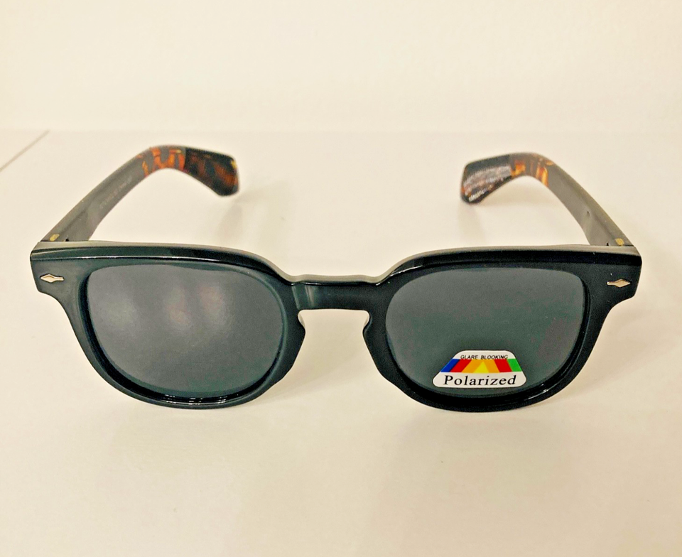 Acetate Frame Polarized Sunglasses (P27476POL/SD) Black with Tortoise ...