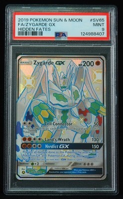 Zygarde GX SV65 PSA 9 Hidden Fates Pokemon Card, Multiple