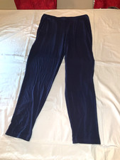 Eileen Fisher Viscose Blend Pull On Pants Navy Size M