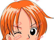 Nami One piece anime peekers bumper stickers Straw Hat Pirates Waifu Car Truck