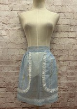 Vintage Hostess Maid Apron Sheer Blue Lace