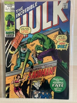 The Incredible HULK, Marvel, US, UK-Price, Nr 138 von 1971, Z 1-