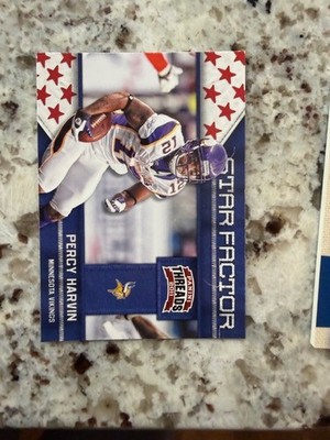 2011 PANINI THREADS STAR FACTOR INSERT CARD MINNESOTA VIKINGS PERCY HARVIN #20