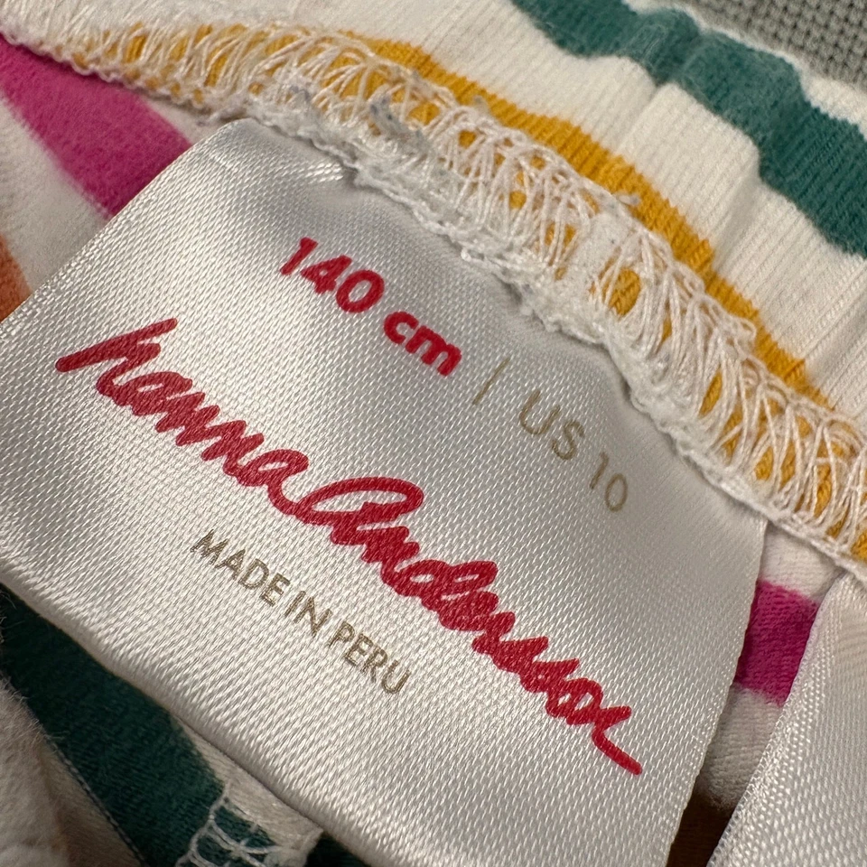 Leggings Hanna Andersson Rayas 140 cm US 10 Multicolor Estado de Juego Foto 3 de 4