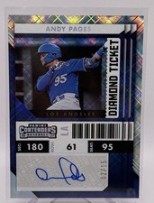 2022 Panini Chronicles Contenders Diamond Ticket Andy Pages /15 PT-AN LA Dodgers