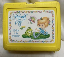 1982 Herself the Elf Thermos Yellow Lunchbox  American Greetings ~ NO THERMOS 