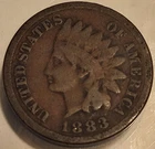 1883 1C BN Indian Head Penny Cent! Good Coin! Take a Look!