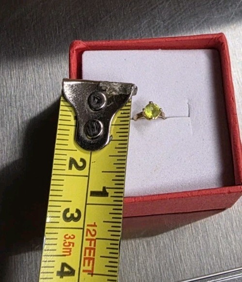 10k Solid Yellow Gold Pendant Ring Pre-owned 0.30… - image 1