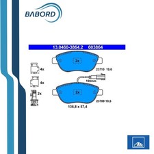 ATE 603864 Set Bremsbeläge Vorne Für Abarth 500/595/695 1.4 Bosch 4tlg