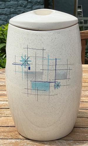 RARE Franciscan Atomic Oasis 9 3/4" Canister W/Lid VGC MCM