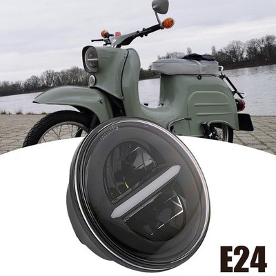 Für Simson S51 S50 Schwalbe STAR KR51/2 E24 5,75'' Scheinwerfer mit Tagfahrlicht