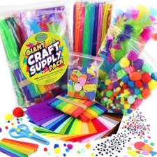 Arts and Crafts Supplies Kit for Kids - Boys and Girls Age 4 5 6 7 8 Years Old -