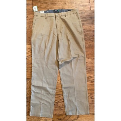 Dockers Signature Iron Free Khaki Straight Fit Pants Tan 34x30 Stain Defender