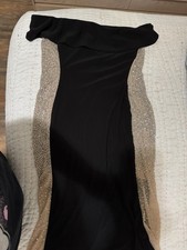 Xscape One Shoulder Rhinestone Mermaid Gown Size 16