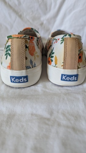 Keds Rifle Paper Co Größe 9 weiße Turnschuhe mit Blumenmuster - Bild 3 von 10