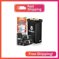 8 Gallon 130 Counts Strong Trash Bags Garbage Bags by RayPard, fit 30 Liter Kitc