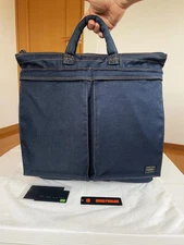 Head Porter Denim Helmet Bag Shoulder Tote Classic Travel Japan Excellent Used