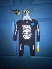 GLOW IN THE DARK-CARTER'S 2 PIECE SKELETON OUTFIT-SIZE 18 MONTHS-NEW WITH TAGS