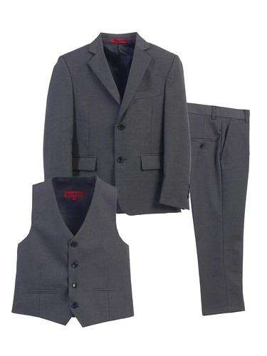 Kid's Boy's Formal 3 Pcs Suit Pants Blazer Set Two Button 2 Flap Pockets #BSV-81 - Picture 3 of 23