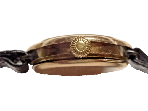 MUST(o)SEE 1924 Antique ROLEX 9K Gold 15J Manual Watch w/ Super Telephone Dial - Picture 7 of 15
