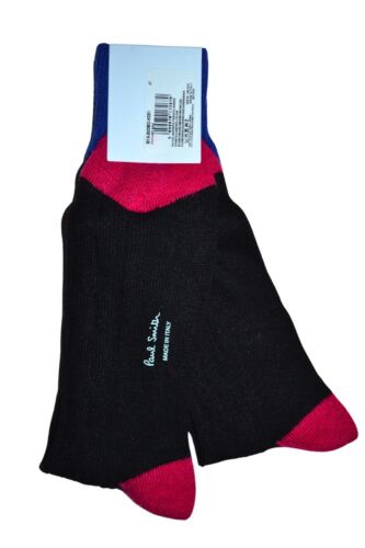 Paul Smith Mainline Mens Block Black Albert Cable Socks Brand New - Picture 3 of 3