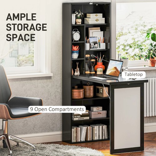 Three-Part Work Desk, with Storage and Chalkboard - Black - Picture 5 of 12