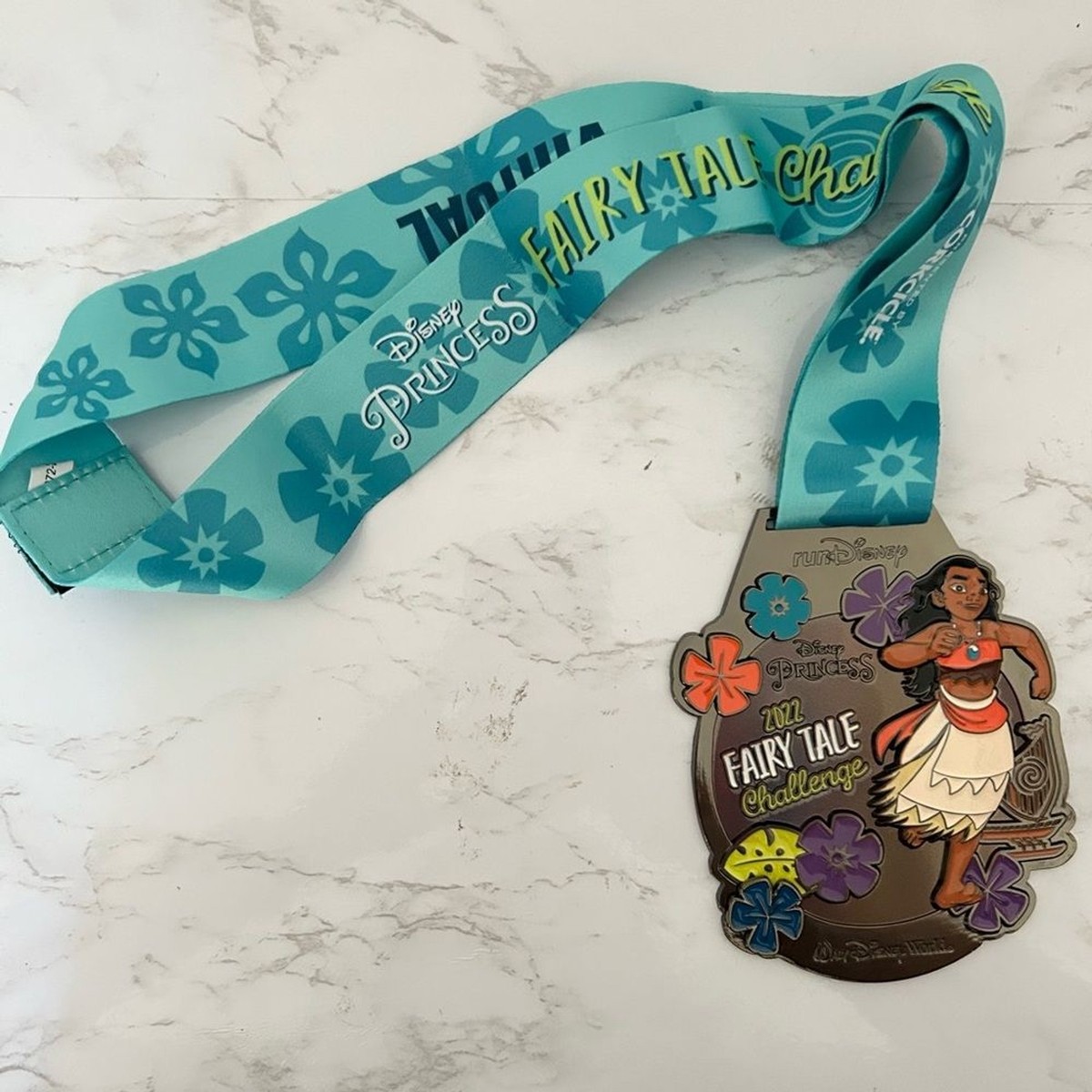 RunDisney Princess Half Marathon 2022 Fairy Tale Challenge Virtual Medal  Moana