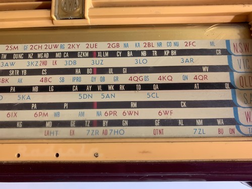 1950's Original Vintage AWA Valve Radio Burgundy Model # MO 3219 Australia Works - Picture 19 of 19