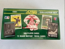SCORE 1991 MLB Collector Set-900 Player Cards-72 Magic Motion-Trivia Cards-New