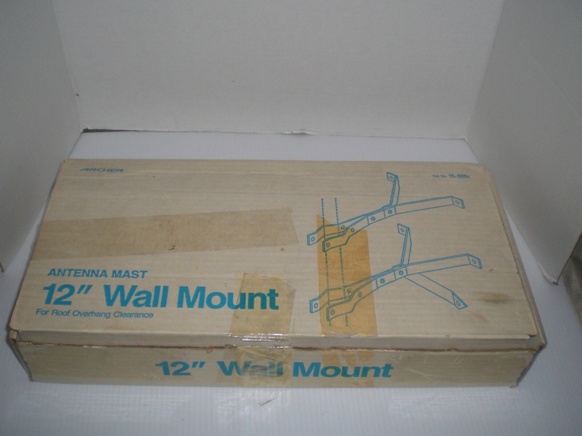 ANTENNA MAST 12'' WALL MOUNT FOR ROOF OVERHANG CLEARANCE | eBay