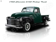 1952 Chevrolet 3100 Pickup Truck New Metal Sign:  12 x 16" & Free Shipping