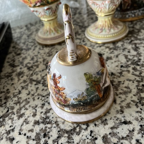 Vintage Capodimonte Porzellan Glocke Cherubs Italien - Bild 5 von 7