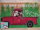 Disney Mickey Mouse Country Christmas Style Outdoor Heavy Coir Straw Door Mat 