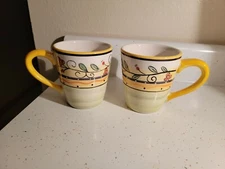 PHILIPPE RICHARD COFFEE CUPS ITALIA PATTERN  DISCONTINUED 2 SETS AVAILABLE MUGS