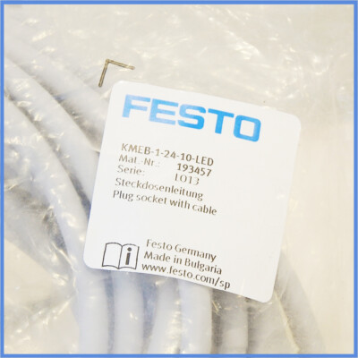 NEW ORIGINAL KMEB-1-24-10-LED-193457 Connecting line Festo